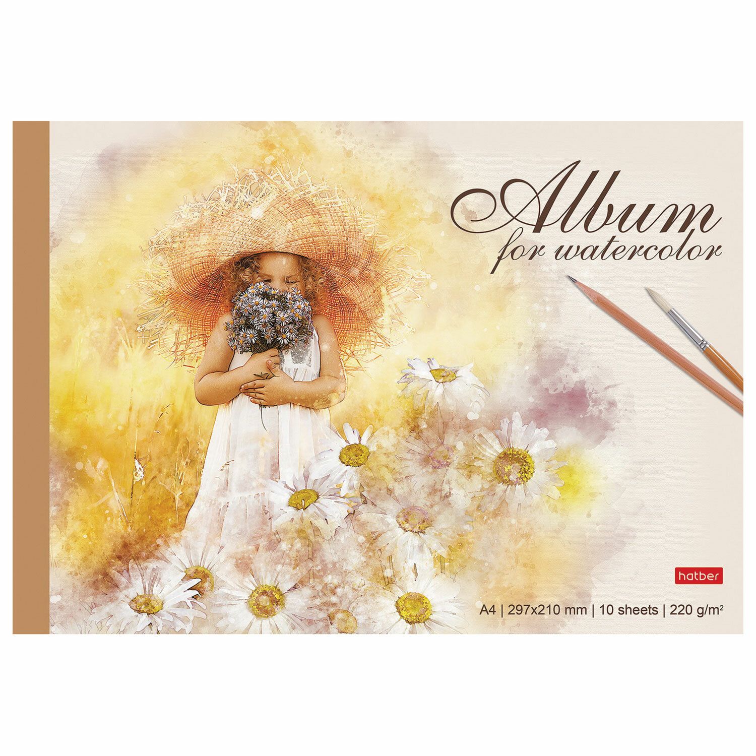 Альбом для акварели А4  10л. "Волшебное лето" склейка  /5/50/