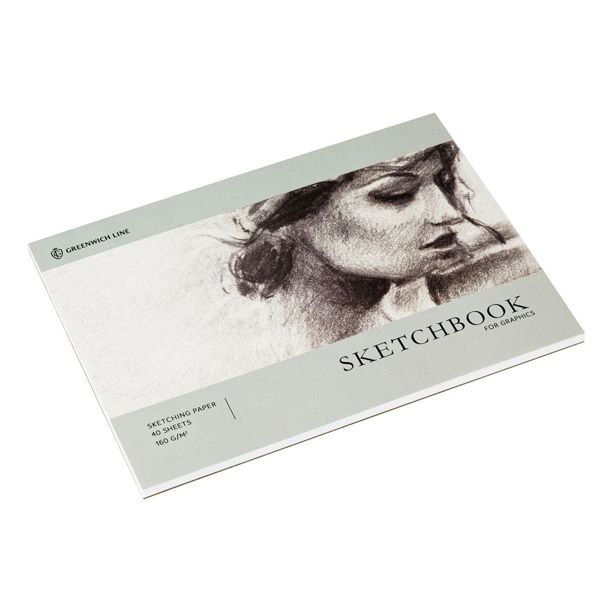 Скетчбук 40л. А4 Greenwich Line "Graphics. Graceful girl", на склейке, 160г/м
