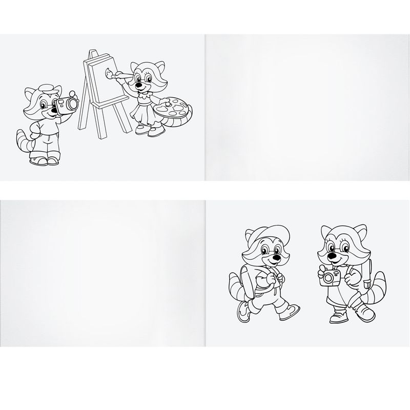 Альбом для рисования А4  12л. "Приключения Енота" скрепка /12/120/