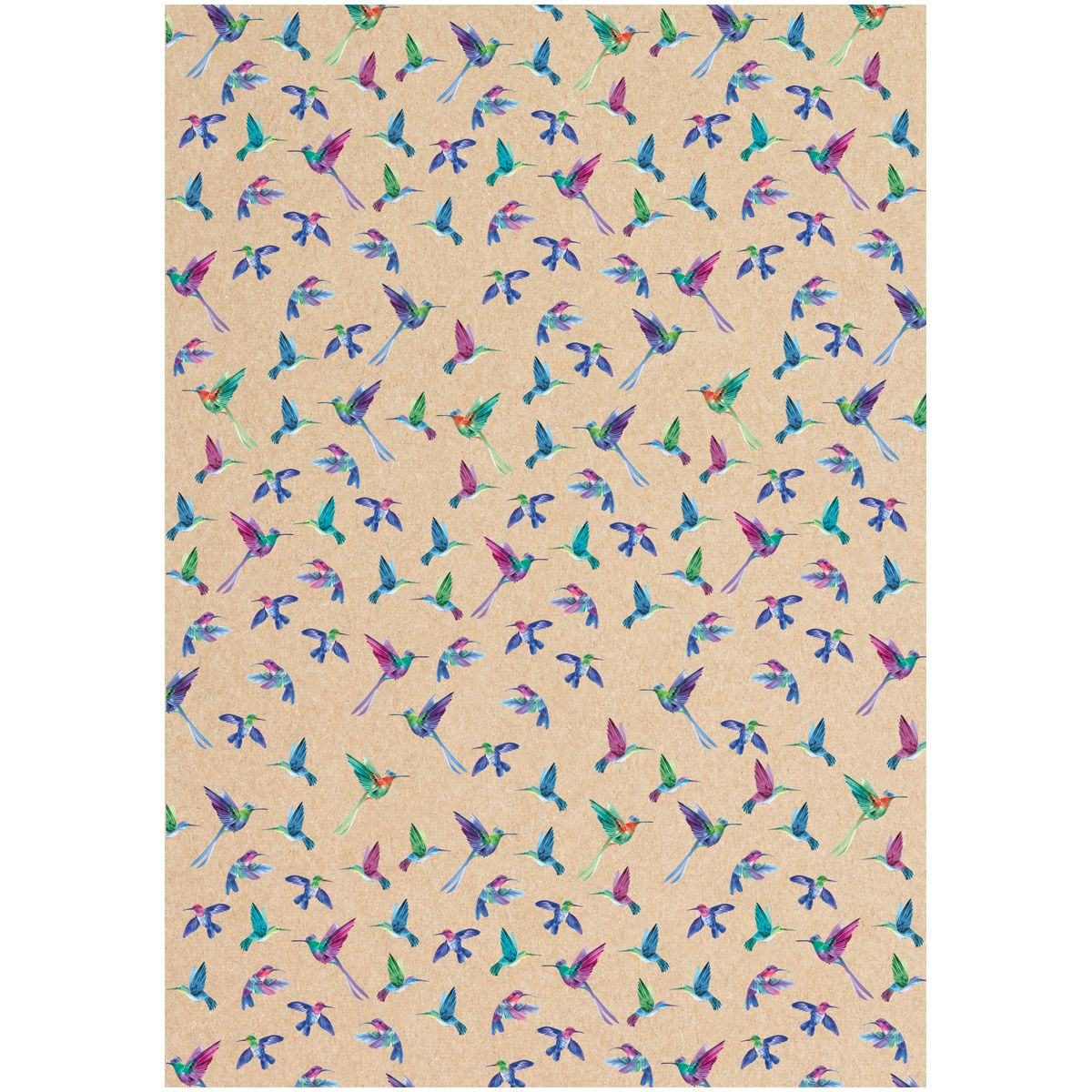 Бумага упаковочная 70х100см MESHU "Крылатые созданья", 70г/м2, ассорти 5 дизайнов /50/