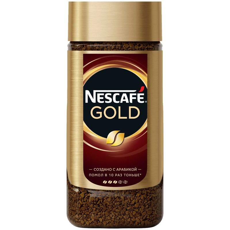 Кофе растворимый "Nescafe "Gold" 190г стеклянная банка /1/