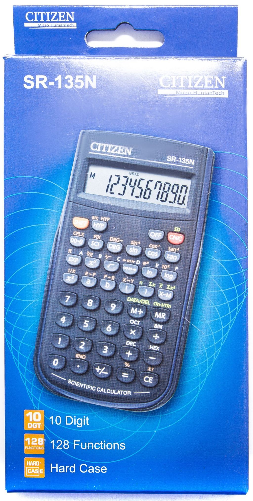 Калькулятор  8+2разр. "Citizen SR" 84х154х19мм черный /1/