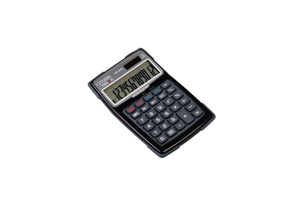 Калькулятор 12разр. "Citizen WR" 103х153х38мм черный /1/