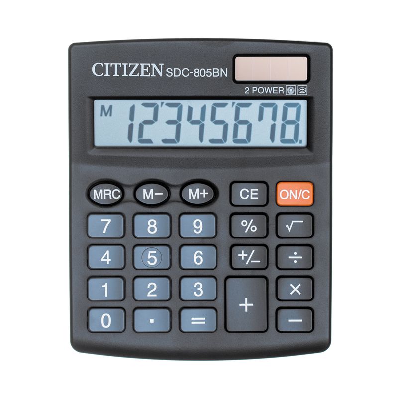 Калькулятор  8разр. "Citizen SDC" 102х124х25мм черный /1/