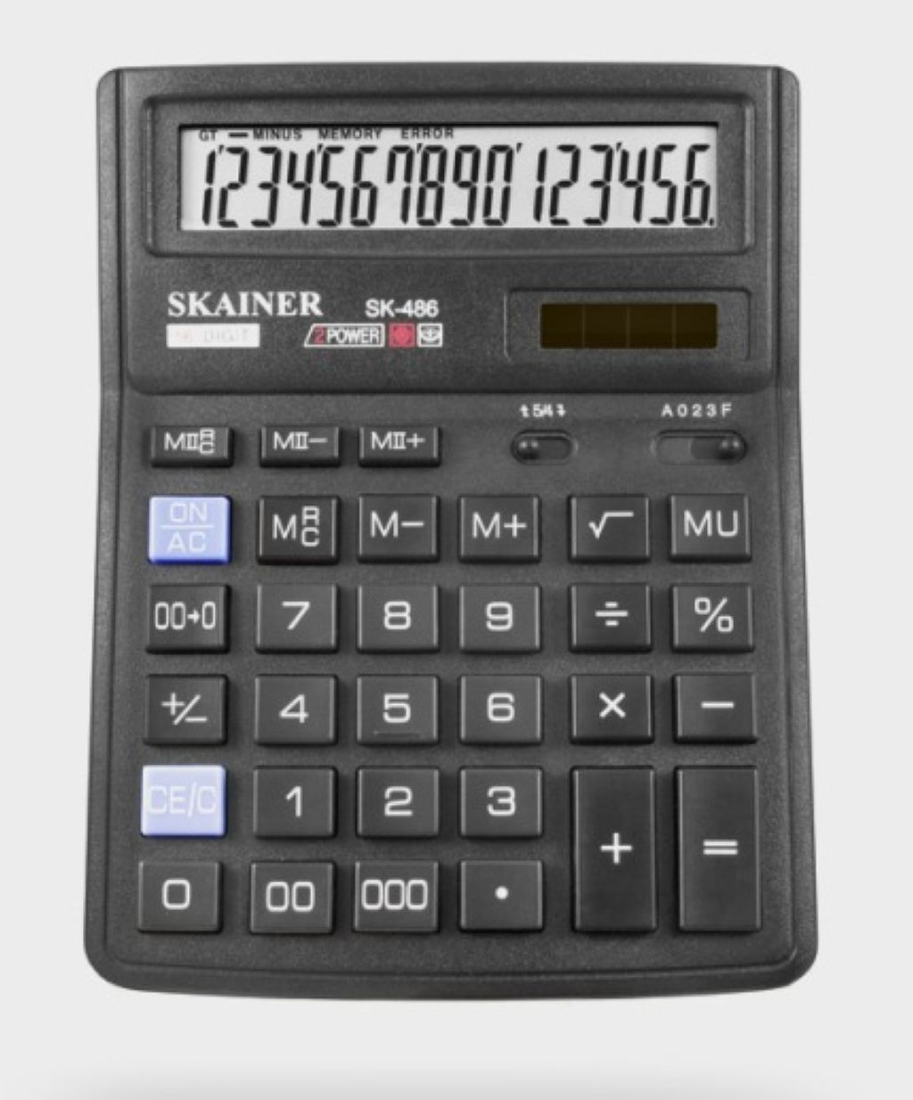 Калькулятор 16разр. "SKAINER" 143х192х39мм черный /1/