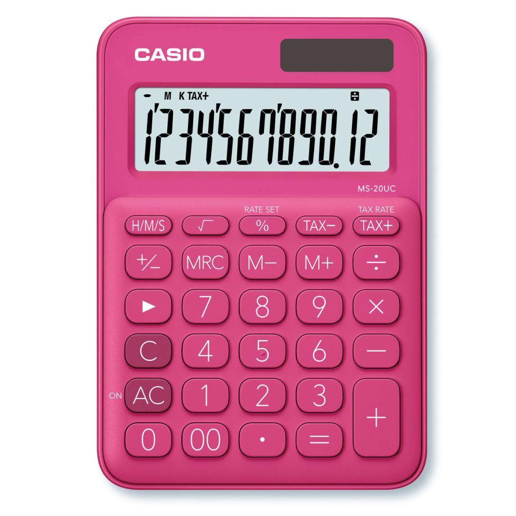 Калькулятор 12разр. "Casio" 150х105х23мм красный /1/
