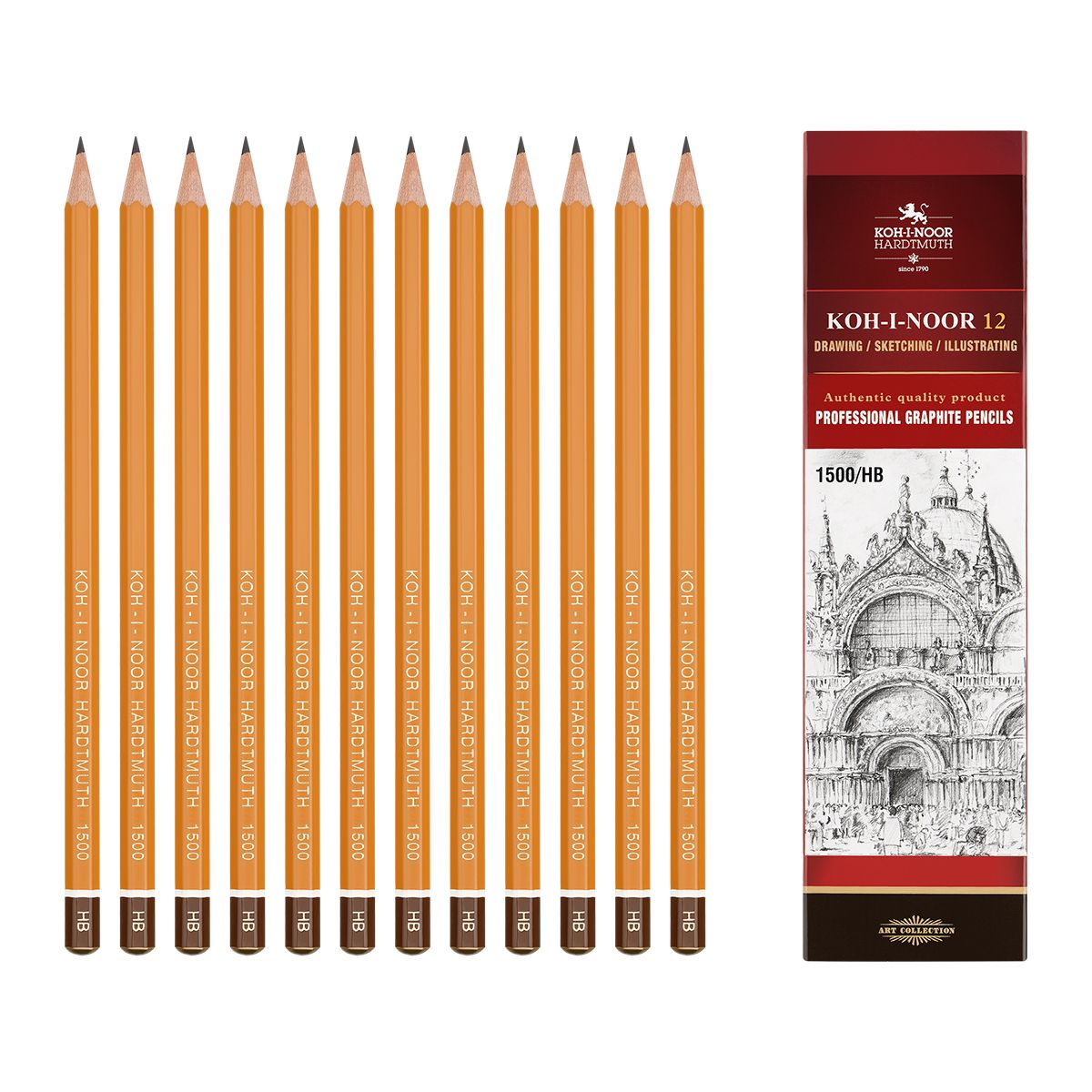 Карандаш чернографитный "Koh-i-noor" НB /12/