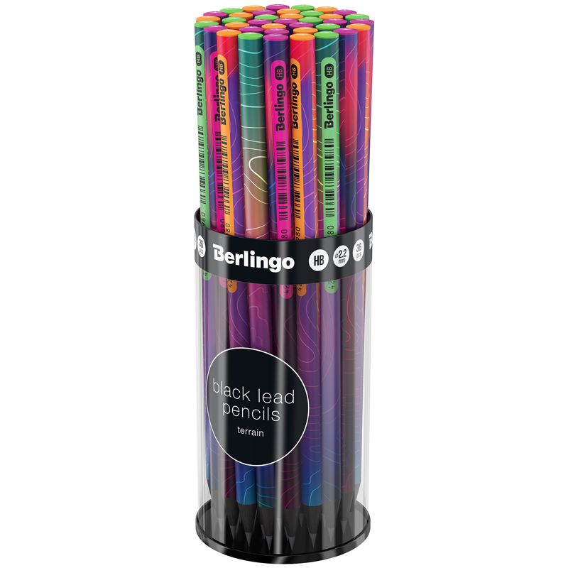 Карандаш чернографитный Berlingo "Terrain" HB, черное дерево /36/