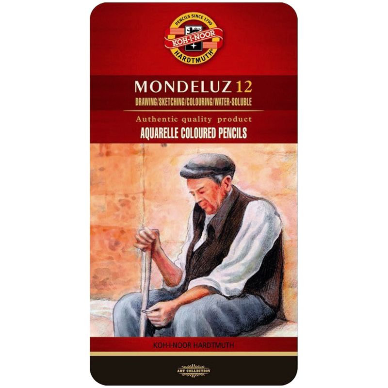 Карандаши 12цв. "Mondeluz" акварельные в металлической коробке /12/