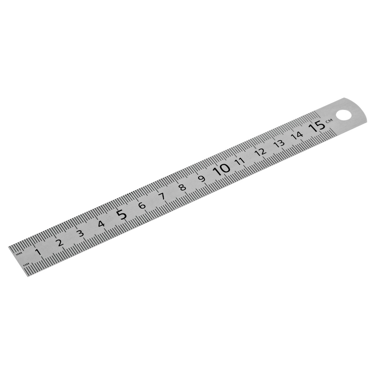 Линейка 15см СТАММ, металлическая, ПВХ чехол /20/