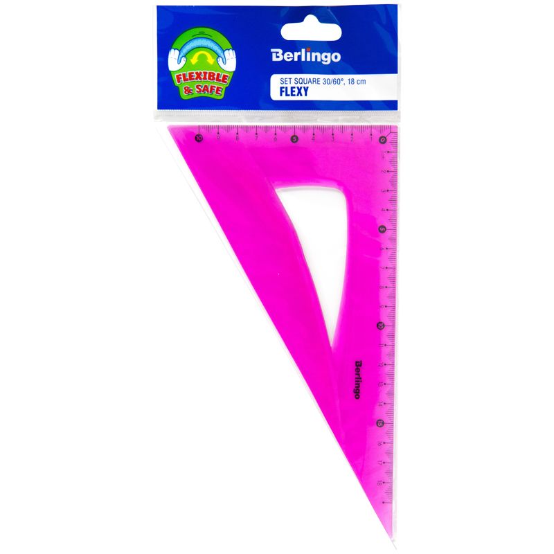 Треугольник 18см 30* "Berlingo" гибкий ассорти /24/