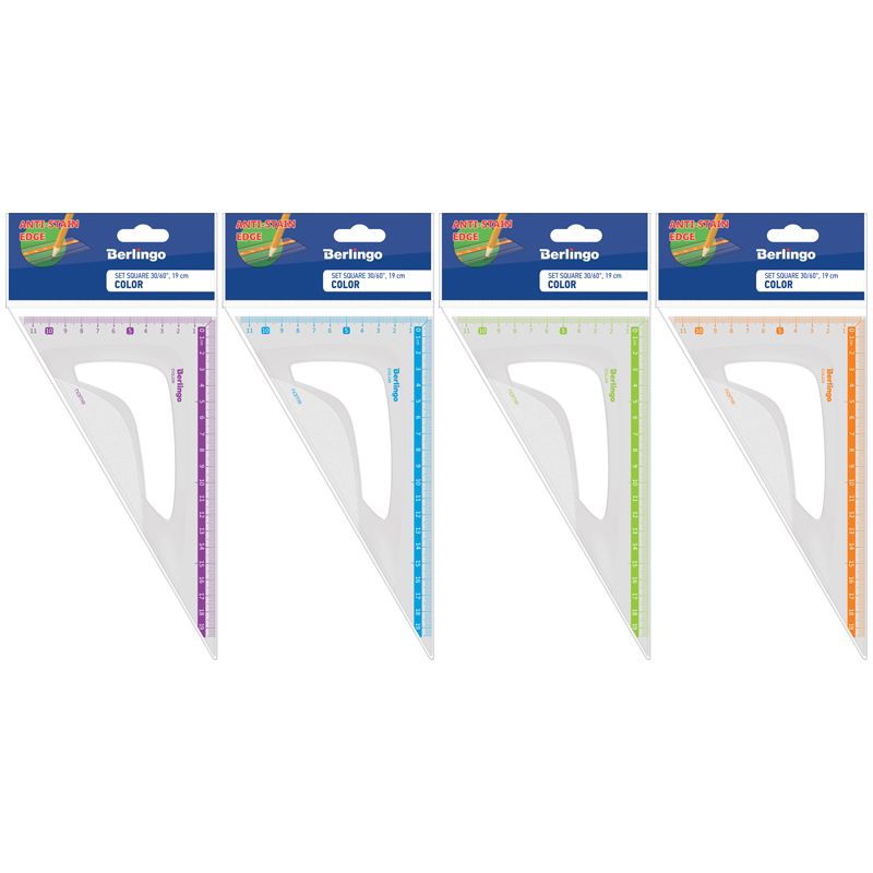 Треугольник 19см 30* "Berlingo" Color гибкий ассорти /24/