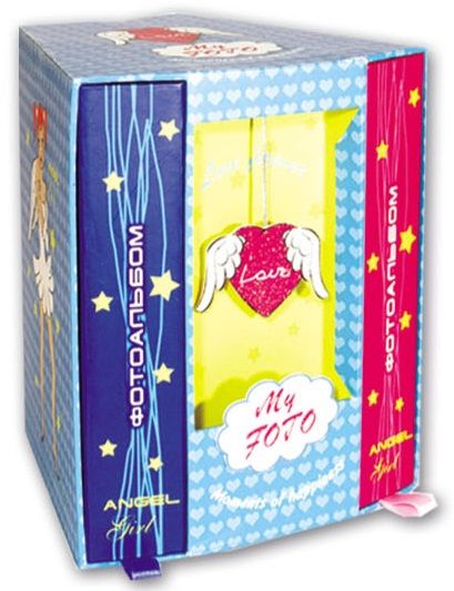 Подарочный набор "Ангелочки" 2 фотоальбома  в картонном футляре /24/