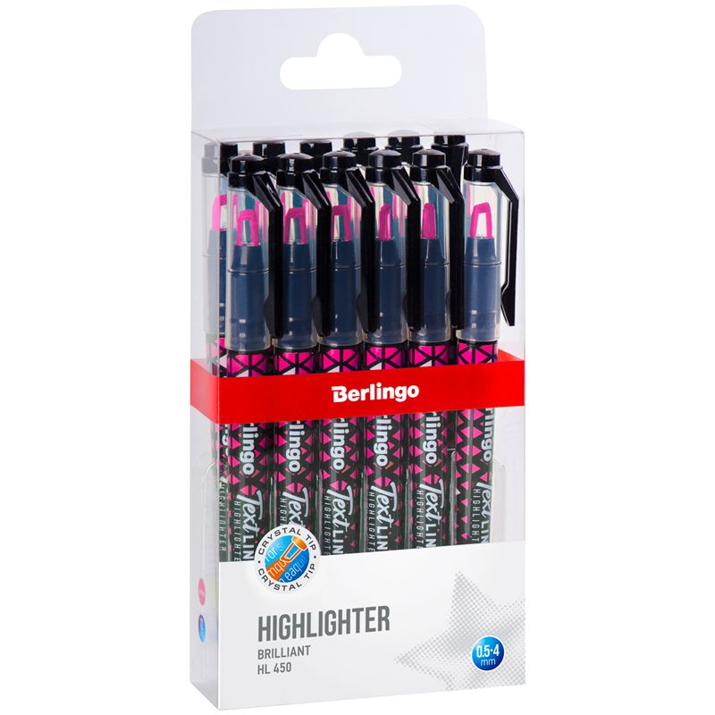 Маркер-текстовыделитель "Berlingo. Textline HL450" 0,5-4мм. розовый /12/