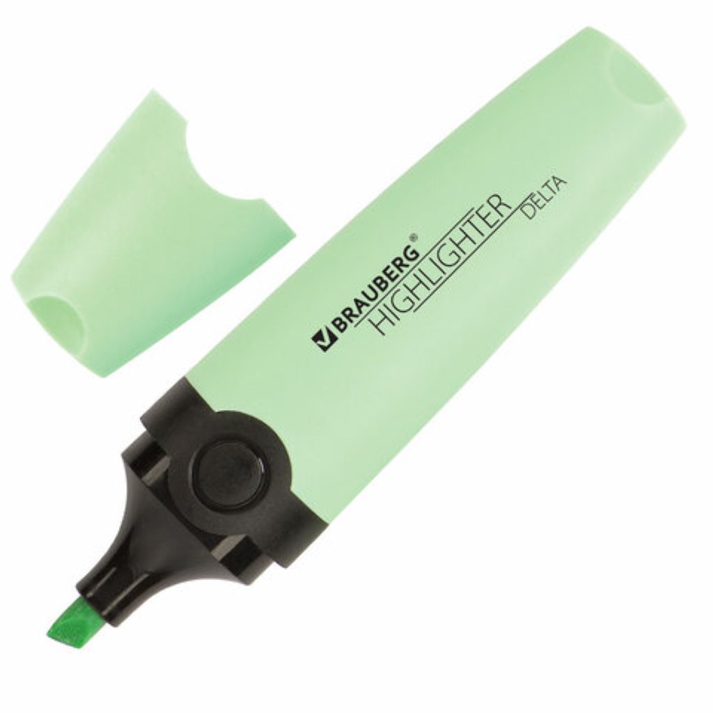 Маркер-текстовыделитель "BRAUBERG "DELTA PASTEL" мята /12/