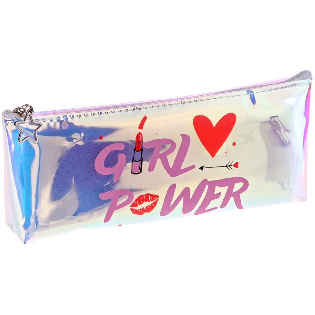 Пенал- косметичка ArtSpace "Girl power", радужный ПВХ /1/