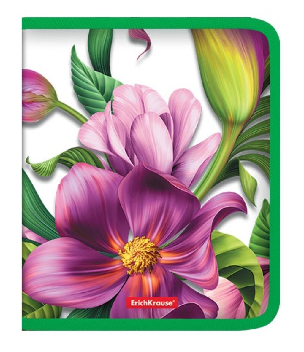 Папка для тетрадей  А5  "Tropical Flowers" на молнии /4/
