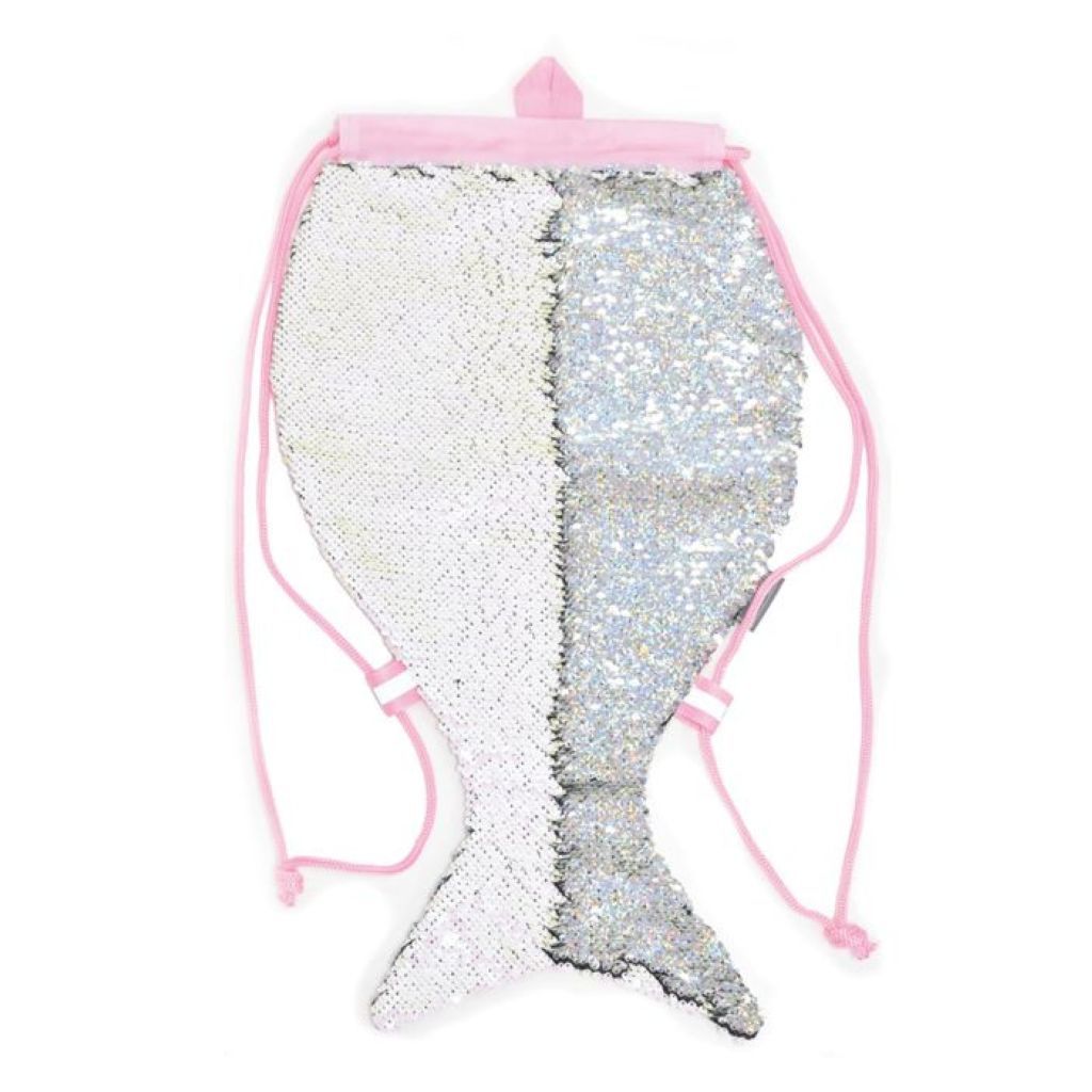 Мешок для сменной обуви "Розовый-серебряный" с пайетками /10/