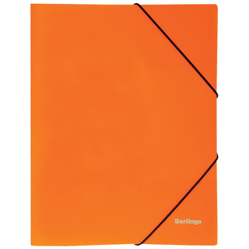 Папка на резинках А4 "Berlingo" неоновая оранжевая /1/