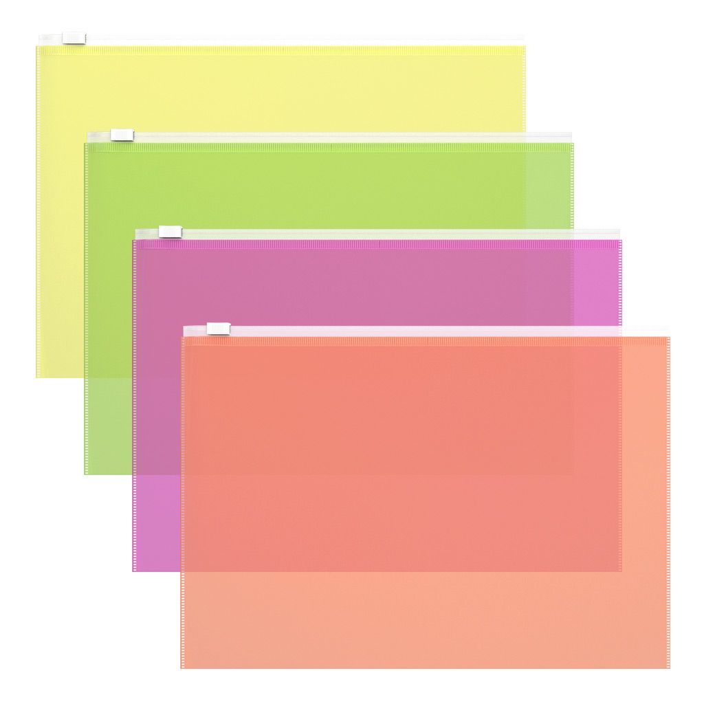 Папка на молнии B5 "Fizzy Neon" ассорти /12/