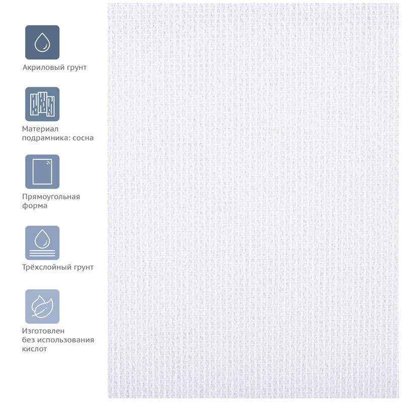 Холст художественный 60х80см на подрамнике Гамма "Студия" мелкое зерно /1/