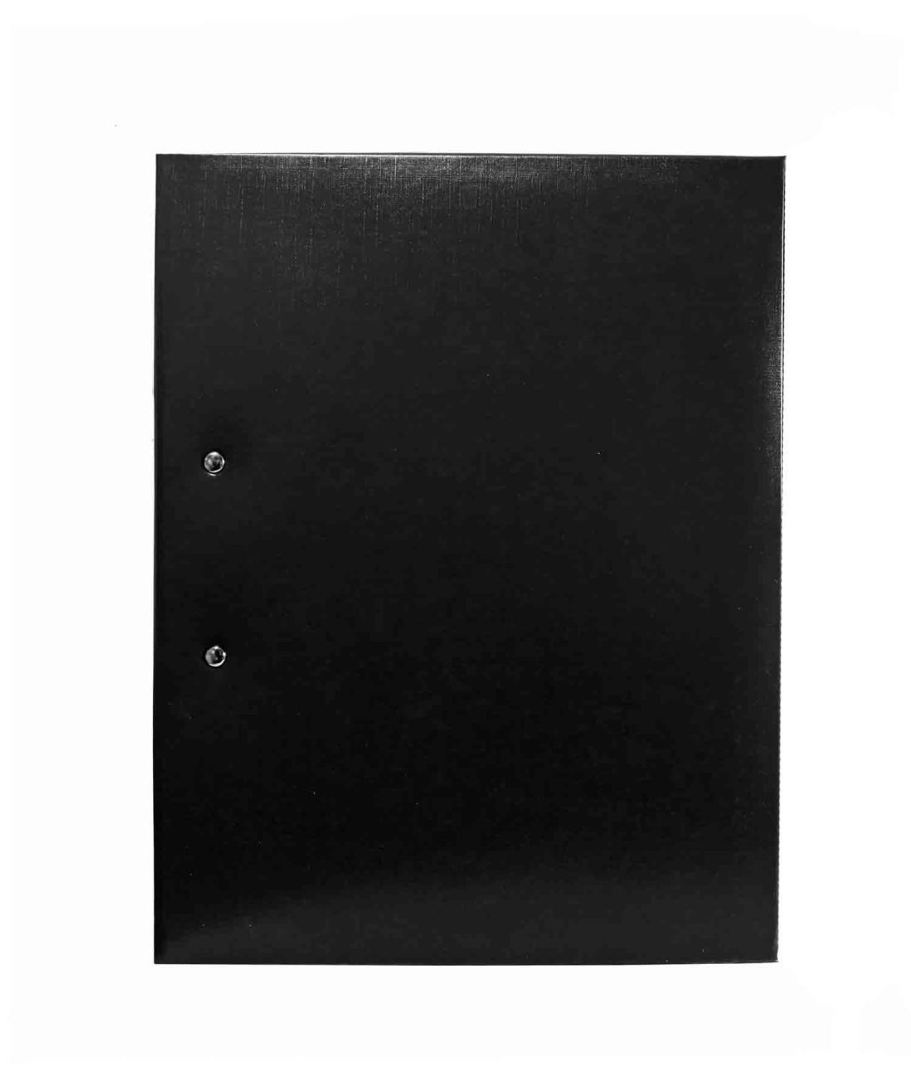 Папка адресная А4 пухлая черная с прижимом для бумаг /10/