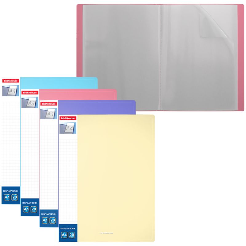 Папка А4 с файлами  20л. "Matt Pastel"  /4/