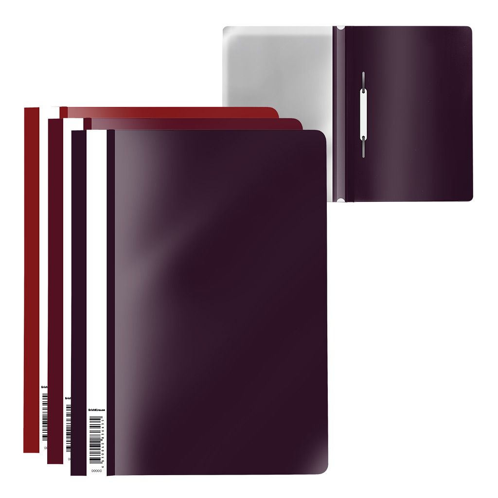 Папка-скоросшиватель А4 "Matt Blackberry Marsala" НАБОР 3шт.
