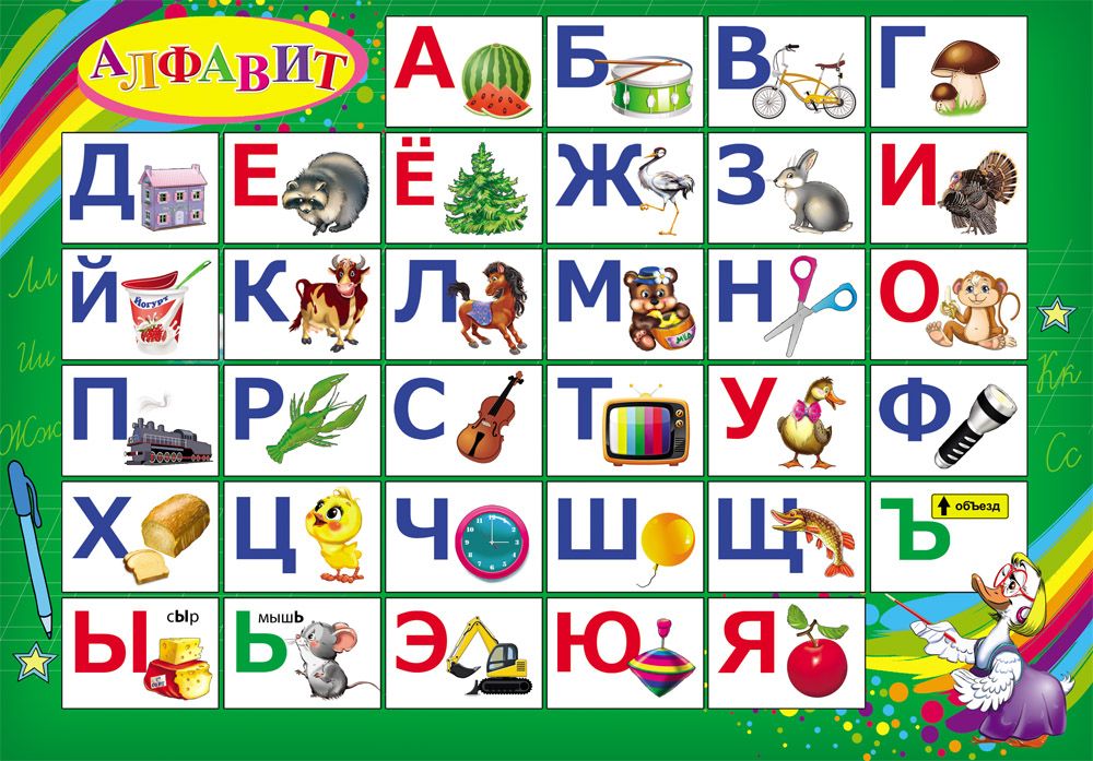 Покрытие настольное А4 "Алфавит" пластик /100/