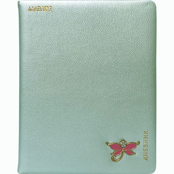 Дневник школьный  "Light blue color with decortion" кожзам c поролоном /36/