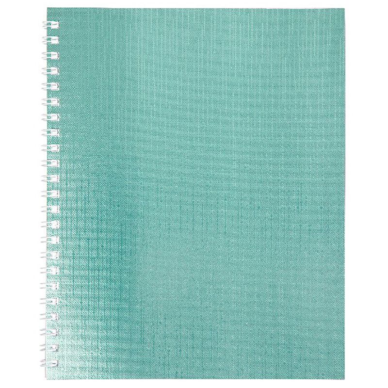Тетрадь  96л. А5 клетка "Hatber" Бумвинил METALLIC мята на гребне /4/48/