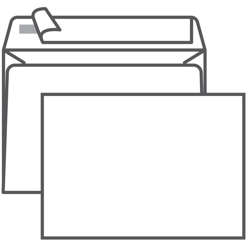 Конверт С6 114х162мм "РяжскГознак" белый без окна, без подск. /1000/