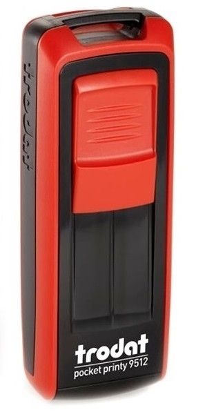 Штамп карманный "Pocket Printy" 9512 красный, подушка синяя /1/