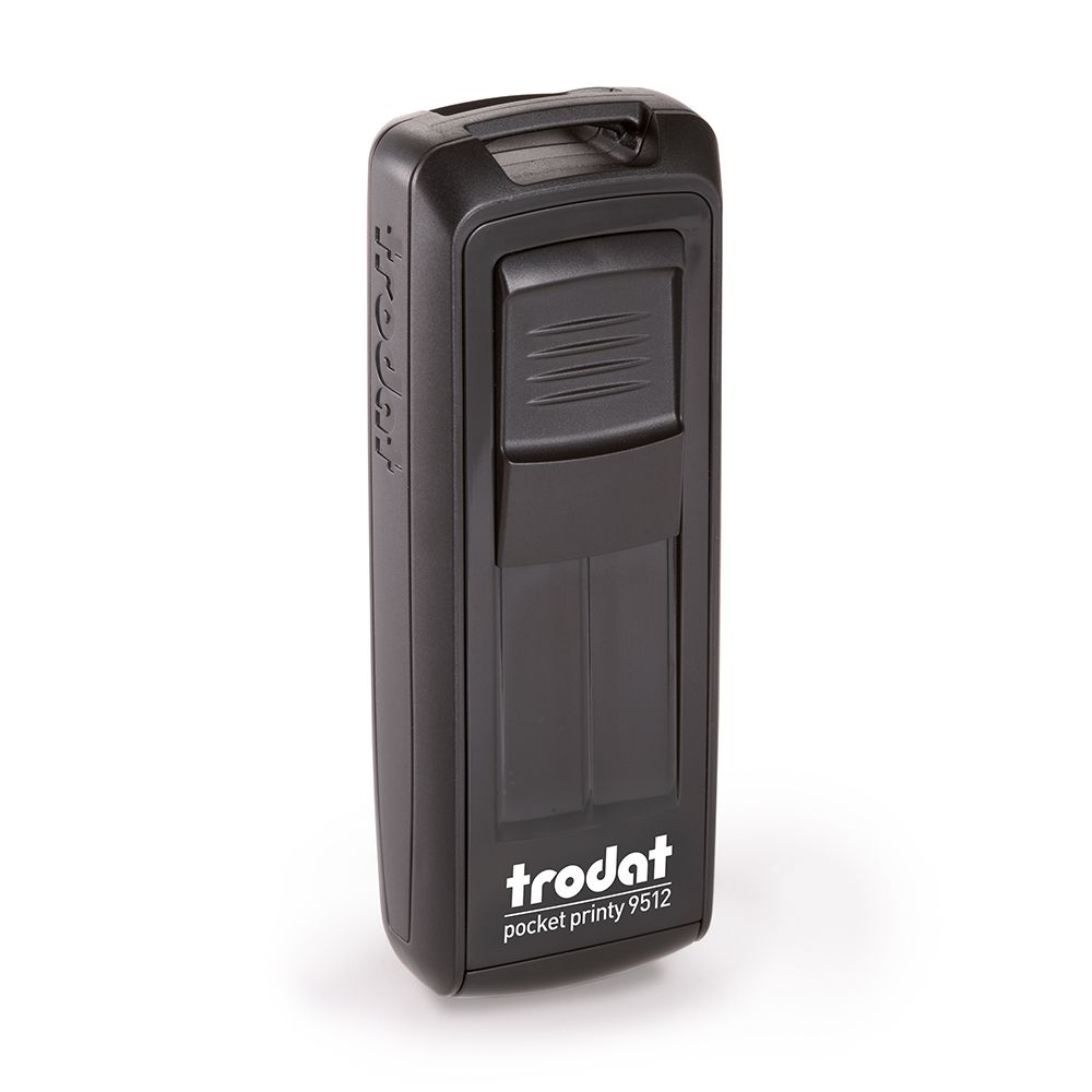 Штамп карманный "Pocket Printy" 9512 черный, подушка синяя /1/