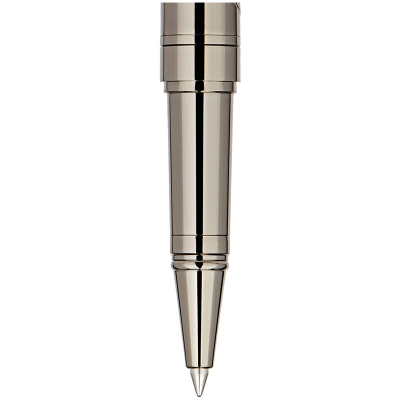 Ручка-роллер черная Delucci "Mistico" 0,6мм, корпус оружейный металл, подарочная упаковка