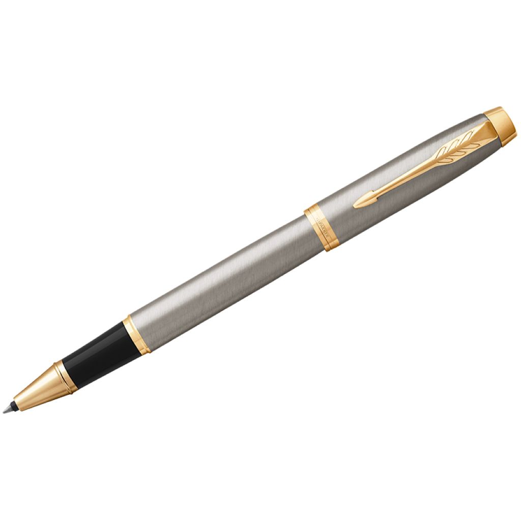 Ручка-роллер черная Parker "IM Brushed Metal GT" 0,8мм, подар.уп. /1/