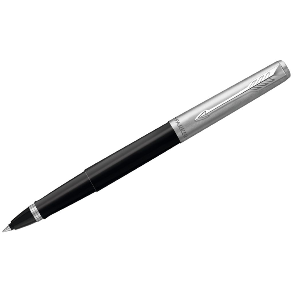Ручка-роллер черная Parker "Jotter Black Chrome" 0,8мм, подар. уп.