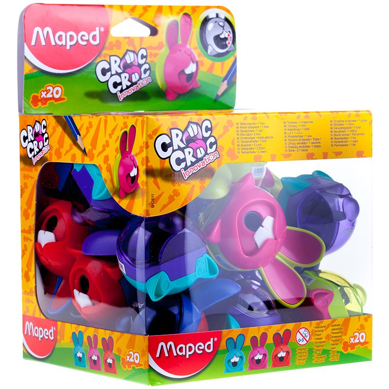 Точилка с контейнером Maped "Croc Croc Innovation"  на 1 отверстия /20/