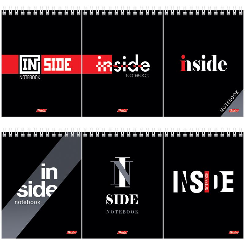 Блокнот А6  40л. "INSIDE" на гребне /48/