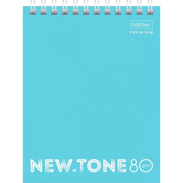 Блокнот А6  80л. Hatber "NEWtone Pastel. Незабудка" на гребне, обложка картон /4/
