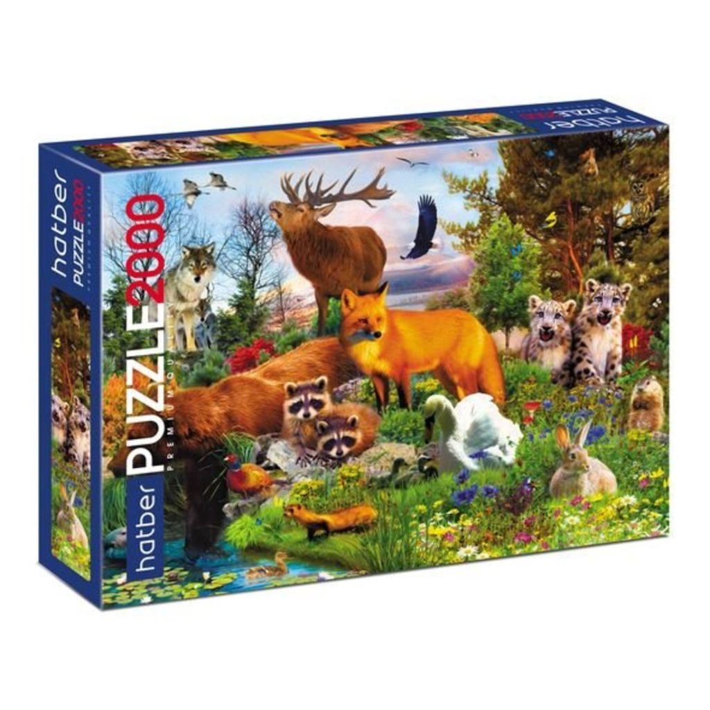 Пазл 2000 элементов "Лесные жители" /1/