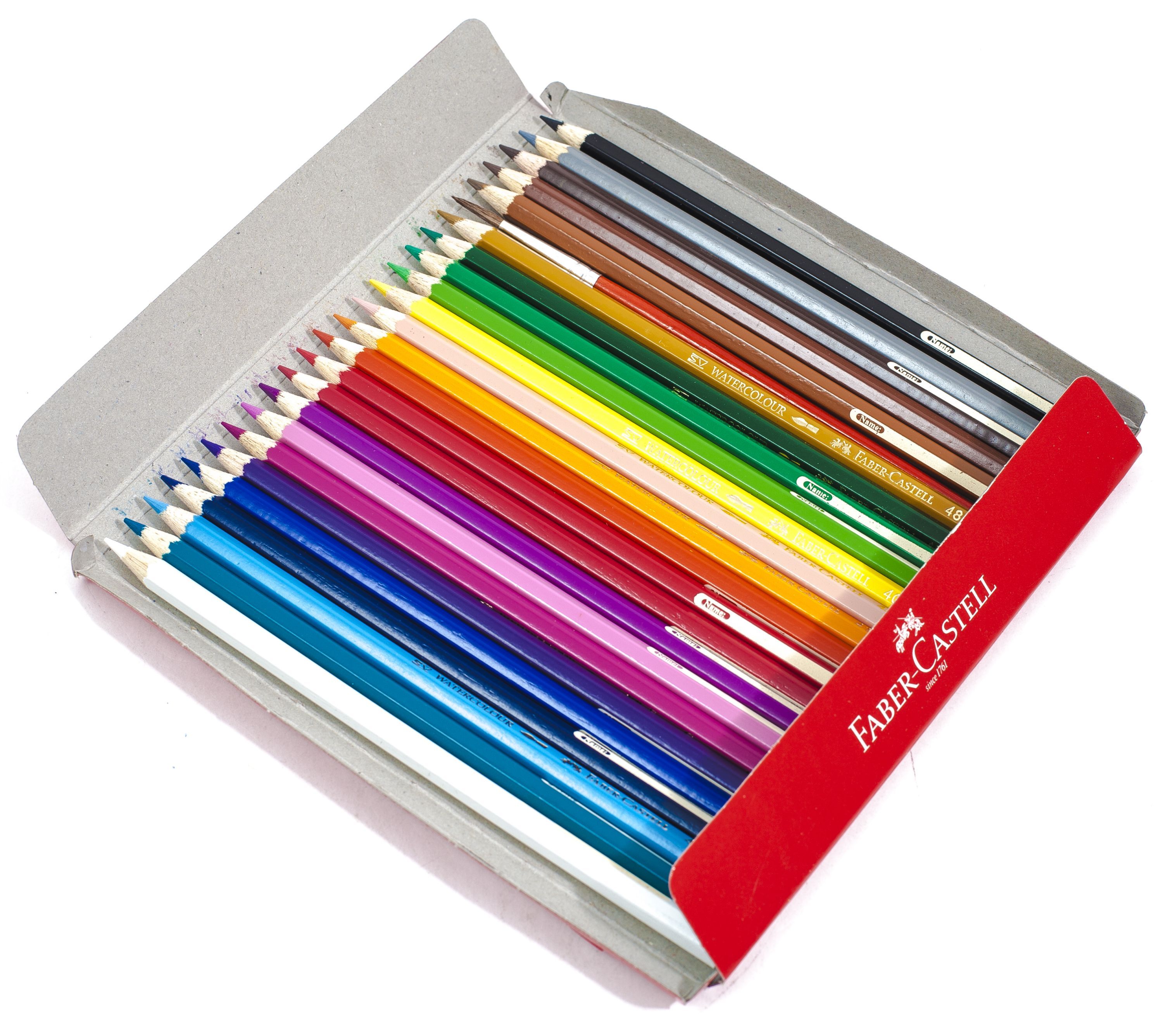 Карандаши 24цв. "Faber-Castell" Colour Pencils акварельные с кисточкой /1/