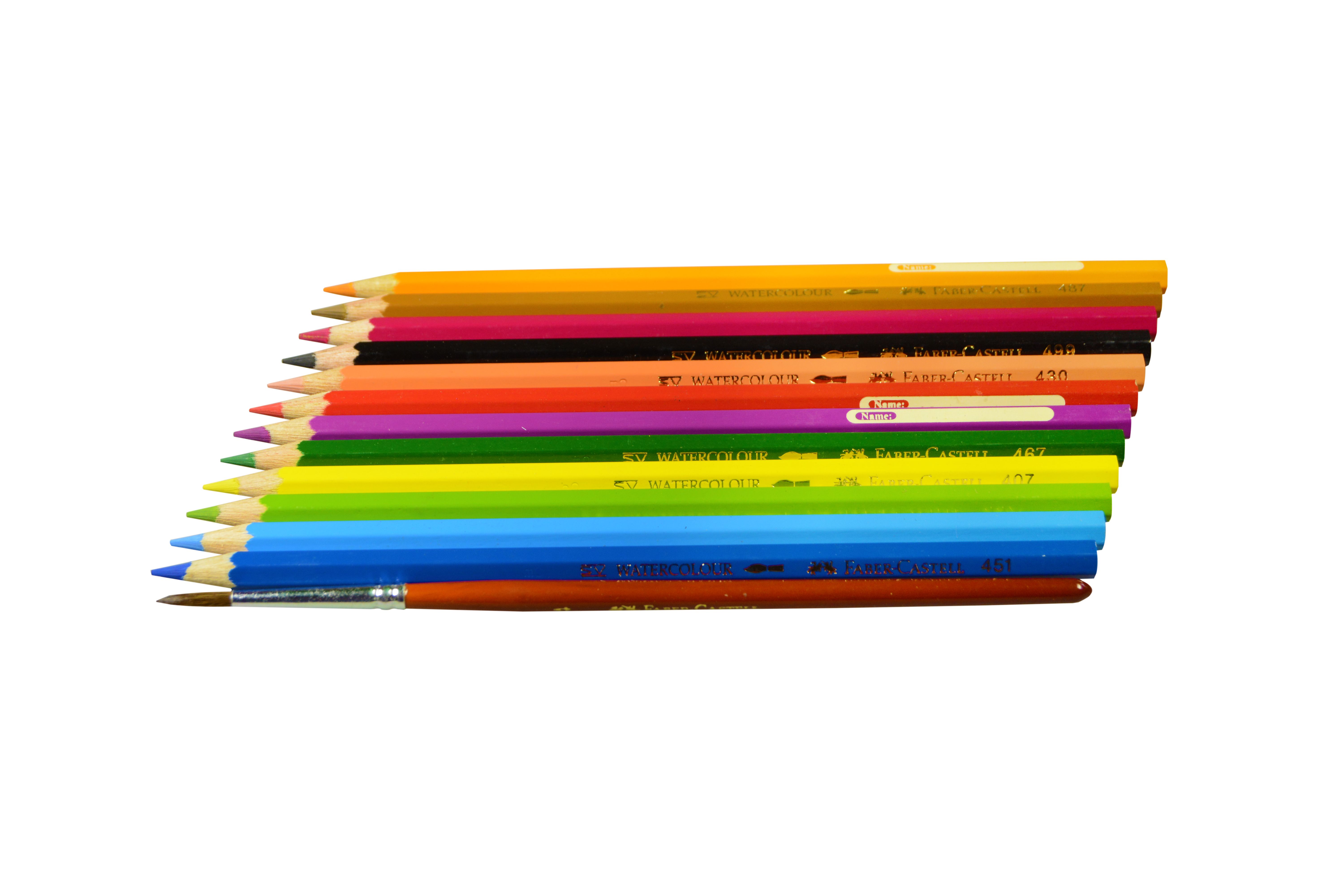 Карандаши 12цв. "Faber-Castell" Colour Pencils акварельные с кистью /5/