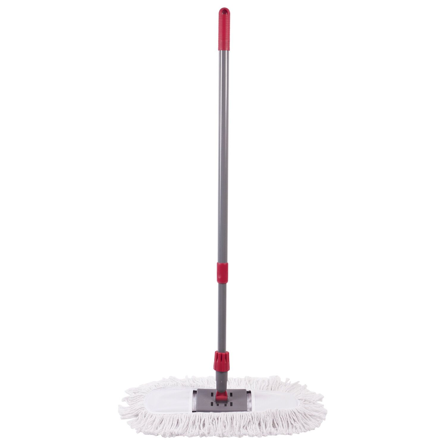 Швабра-рамка 40 см, телескопический черенок из нержавеющей стали 125 см, МОП хлопок, ЛАЙМА