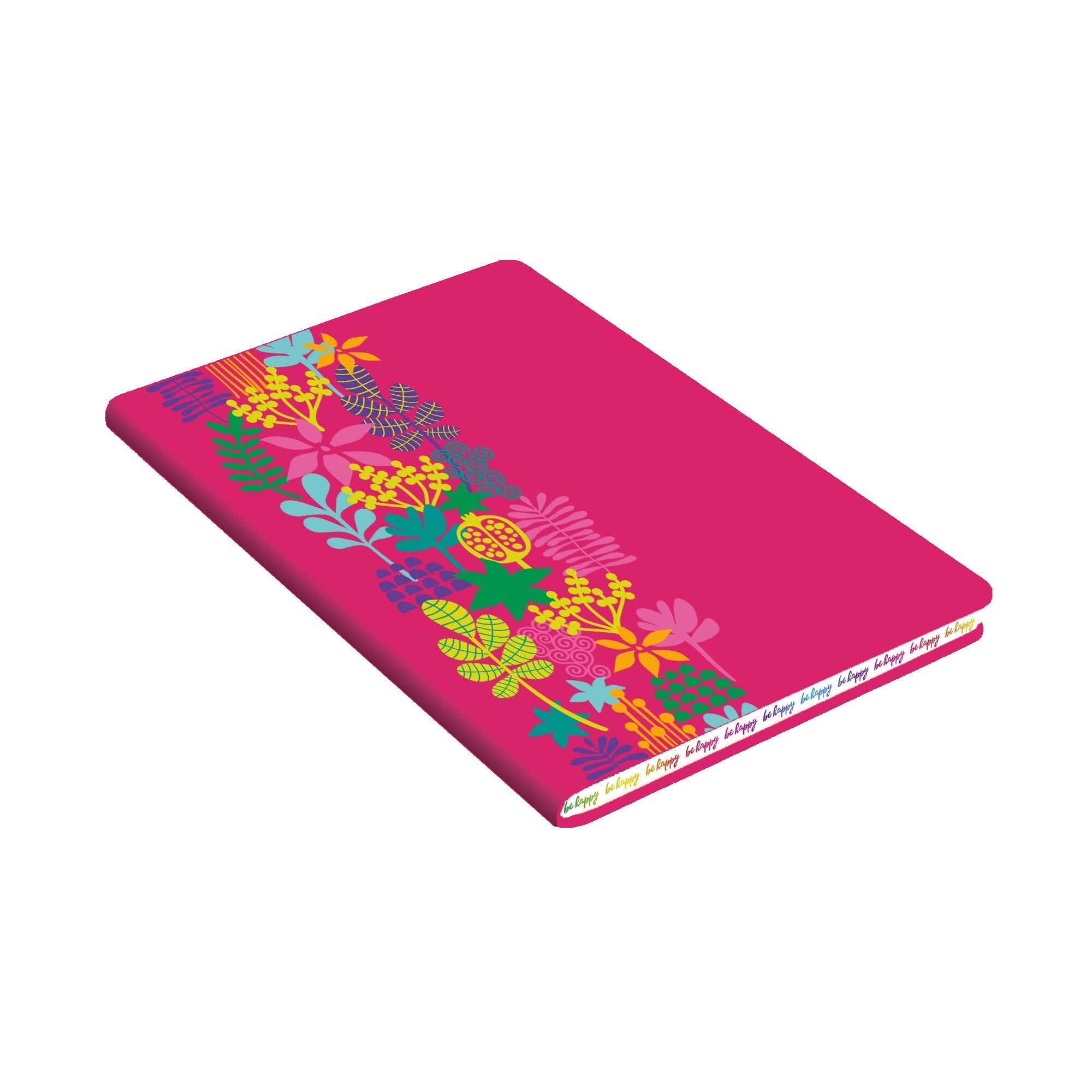 Записная книжка А6+  80л. "Be Happy!" кожзам /20/