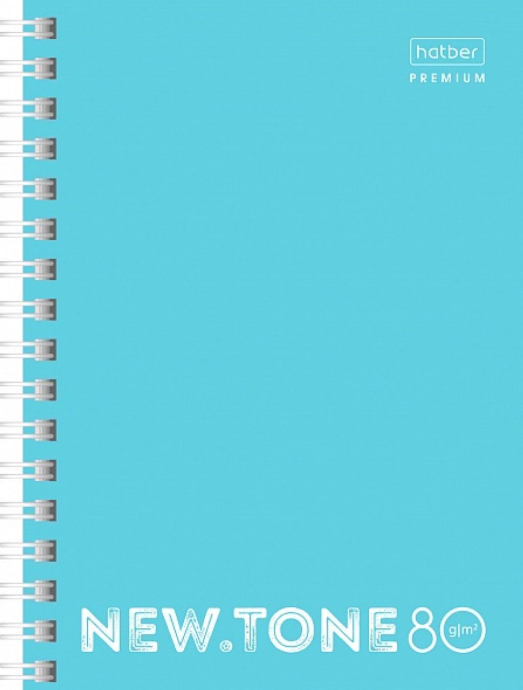 Записная книжка А6  80л. Hatber "NEWtone PASTEL Незабудка" на гребне, обложка картон /120/