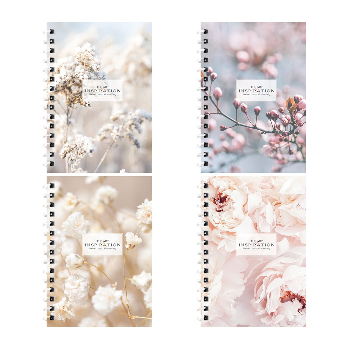 Записная книжка А6 120л. твердый перелет, ArtSpace "For inspiration", на гребне, клетка /4/