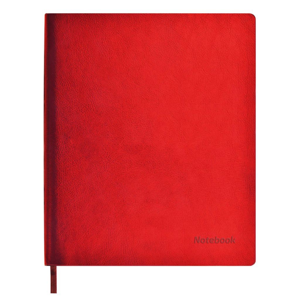 Записная книга А4+ "Шеврет Делавэ красный" кожзам