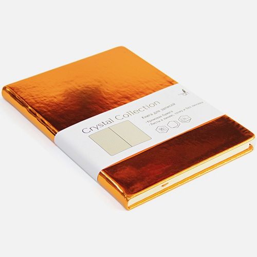 Записная книжка А5  96л. "Crystal Collection. Золотой янтарь" кожзам /10/