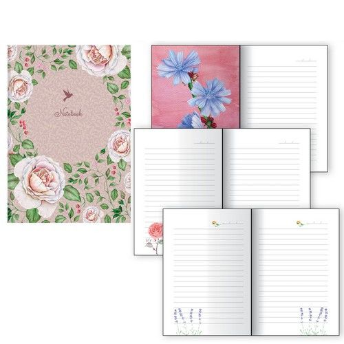 Записная книжка А6+  80л. "Aquarelle. Розы" кожзам /20/